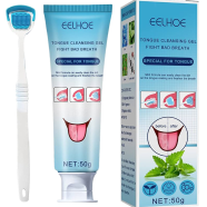 Eelhoe Tongue Cleansing Gel and Tongue Scraper Kit Fights Bad Breath Special for Tongue 50 gm image