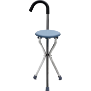 Elderly Folding Walking Stick Chair for Elderly Aluminum Walker Seat Walking Stick with Old People 2 in 1 Walking/Seat - stick icon