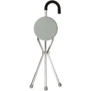 Elderly Aluminum Folding Walker Stick with Seat - 2 in 1 (Any Colour) icon