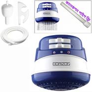 Electric Instant Hot Water Shower with Hand Shower.- White image