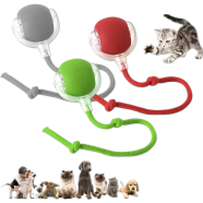 Electric Self-Rolling Pet Toy Ball with Tail Rope For Cat and Small Dog | Rechargeable icon
