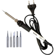 Electric Soldering Iron Kit Adjustable Temperature - Soldering Iron with 5 Pcs Bit image