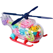 Electric Transparent Gear Helicopter Toy 2 pcs image