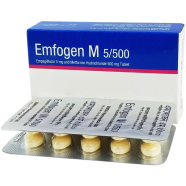 Emfogen M 5 mg, 500 mg Tablet–10's Strip image