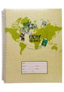 Enjoy World Design Floral Spiral Khata (White) - 120 Pages image