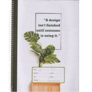 Any Design Floral Spiral Khata (White) - 200 Pages image