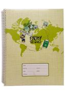 Enjoy World Design Floral Spiral Khata (White) - 200 Pages image