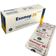 Esomep 20 mg Tablet 10's strip icon