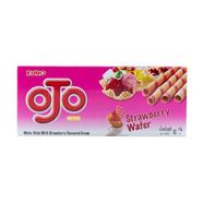 Euro Ojo Strawberry Flavoured Cream Wafer Stick 17 gm image