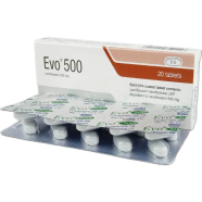 Evo 500 mg Tablet 10's Strip image