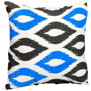 Exclusive Cushion Cover Blue And Black 18x18 Inch image