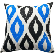 Exclusive Cushion Cover Blue And Black 14 x14 Inch image