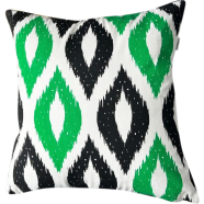 Exclusive Cushion Cover Green And Black 14x14 Inch image