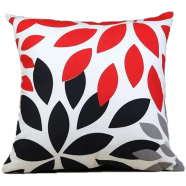Exclusive Cushion Cover, Red, Black And Ash 14x14 Inch Set of 5 image