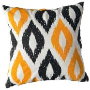Exclusive Cushion Cover, Yellow And Black 14x14 Inch image