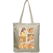 Exclusive Design Printed Canvas Tote Bag With Zipper For Ladies image