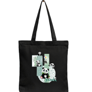 Exclusive Design Printed Canvas Tote Bag With Zipper For Ladies image