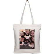 Exclusive Design Printed Canvas Tote Bag With Zipper For Ladies image
