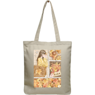 Exclusive Design Printed Canvas Tote Bag With Zipper For Ladies image