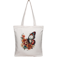 Exclusive Design Printed Canvas Tote Bag With Zipper For Ladies image