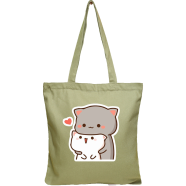 Exclusive Design Printed Canvas Tote Bag With Zipper For Ladies image