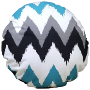 Exclusive Round Cushion Cover, Pest, Black, Ash 20x20 Inch Set of 5 image