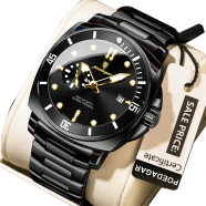 Exclusive Stainless Steel Poedagar Watch CH For Men – Black (873) image