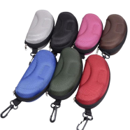 Eyeglasses Carry Box Sunglass Portable Zipper Hook Hard Holder Sunglasse , New Sunglasses Hard Case Eye Glasses Black Clam Shell Zipper With Hook Shell Box New - CC5 icon