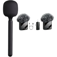 F11-2 (3 in 1)Collar Wireless Dual Microphone proprofessional Lepal Lavaliar microphon iPhone/Android image