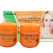 FEIQUE Papaya Whitening Anti-Freckle Day Night Cream Set-20g image