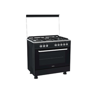 FIESTA FE96G5-SB Standing Gas Cooker 5 Burners Stainless Steel Black image