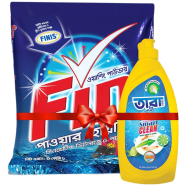 FINIS Washing Powder - 1 kg With Tara Lequid Dish Wash - 500 ml Combo