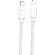 FONENG (XS02) 1.2M Braided Cable 60w and PD 27W Fast Charging Cable Type-C to Lightning- White image