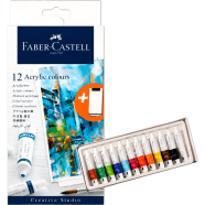 Faber Castell Acrylic Colour 9ml-12 Pcs image