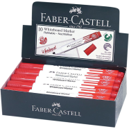 Faber Castell Refillable Whiteboard W20 Marker 10Pcs - Red Ink