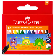 Faber Castell Wax Crayon 75mm 12 Pcs image