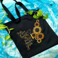 Fabric Hand Tote Bag With Zipper - BF-329 image