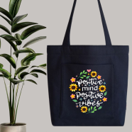 Fabric Tote Bag With Zipper and Pocket image