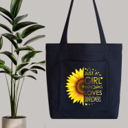 Fabric Tote Bag With Zipper and Pocket image