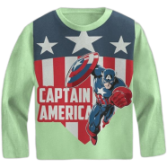 Fabrilife Kids Premium Full Sleeve T-Shirt - Captain America image