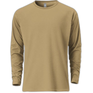 Fabrilife Mens Premium Blank Full Sleeve T-Shirt - Tan image