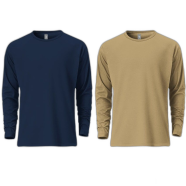 Fabrilife Mens Premium Blank Full Sleeve T Shirt Combo - Navy, Tan image