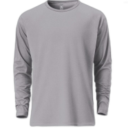 Fabrilife Mens Premium Blank Full Sleeve T-Shirt- Silver image