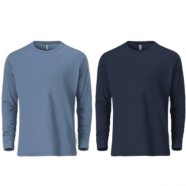 Fabrilife Mens Premium Blank Full Sleeve T Shirt Combo - Stellar and Navy image