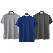 Fabrilife Mens Premium Blank T-shirt -Combo-Silver, Royal Blue, Charcoal image