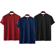 Fabrilife Mens Premium Blank T-shirt -Combo- Red, Navy, Black image