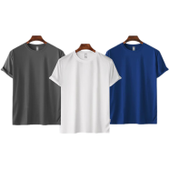 Fabrilife Mens Premium Blank T-shirt -Combo( Charcoal, White, Royal Blue) image