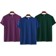 Fabrilife Mens Premium Blank T-shirt -Combo- Purple, Royal Blue, Green image