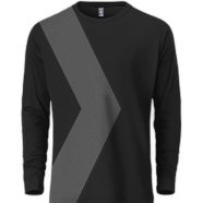 Fabrilife Mens Premium Designer Edition Full Sleeve T Shirt - Black image