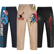 Fabrilife Premium Boys Trouser Combo - Ironman, Thor, Captain America image
